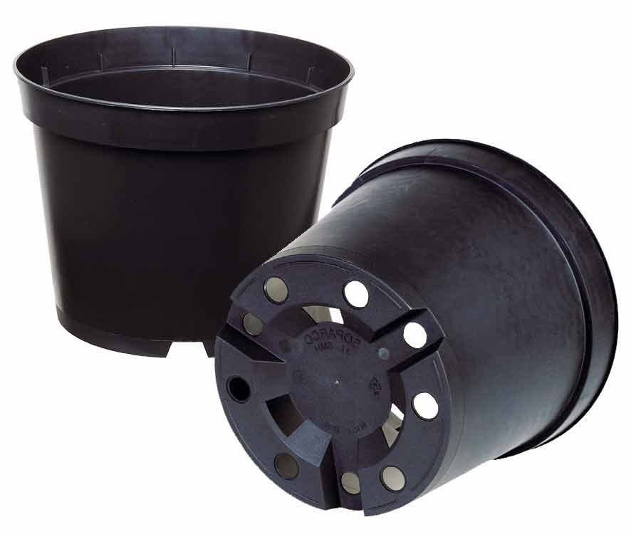 2 Litre Plastic Round Pots