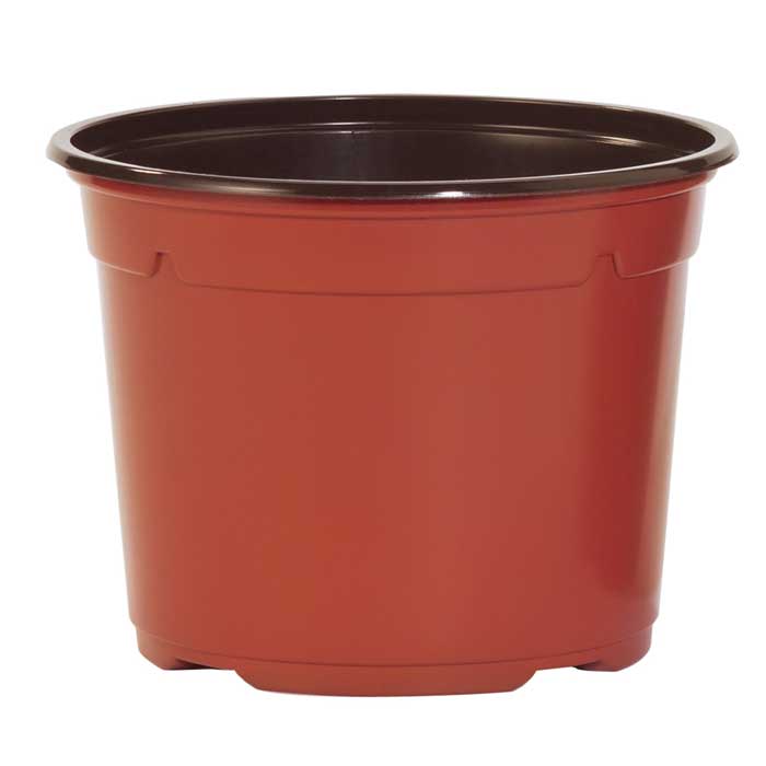 Pack of 50 10.5cm Terracotta Round Plastic Plant Pots